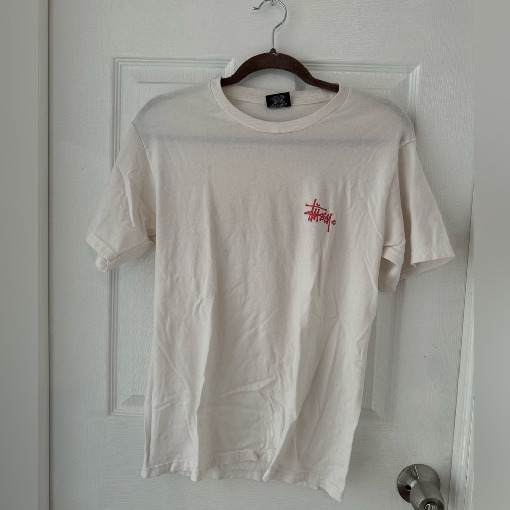 Stussy pink accent T shirt
